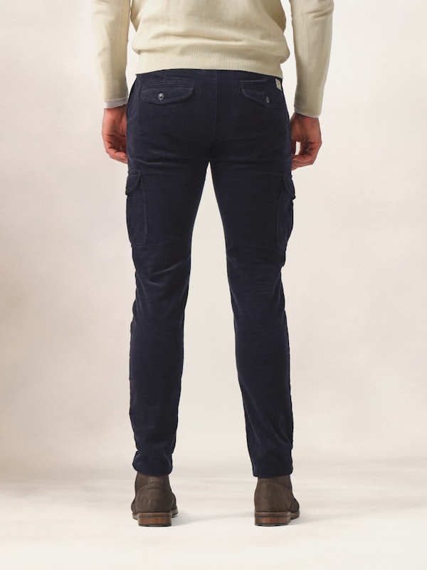 Chinos Cargo Velours Côtelé | Marino