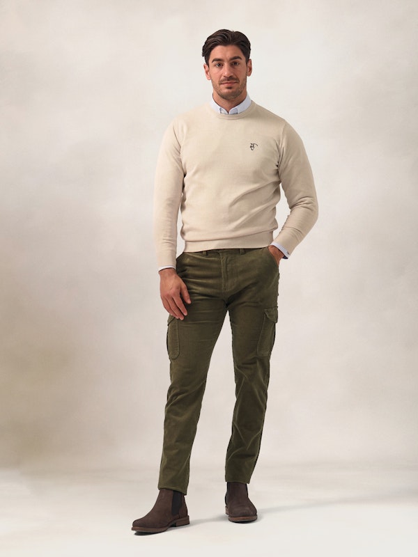 Chinos Cargo Velours Côtelé | Verde