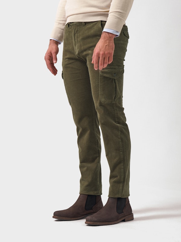 Chinos Cargo Corduroy | Verde