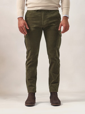 Chinos Cargo Velours Côtelé | Verde