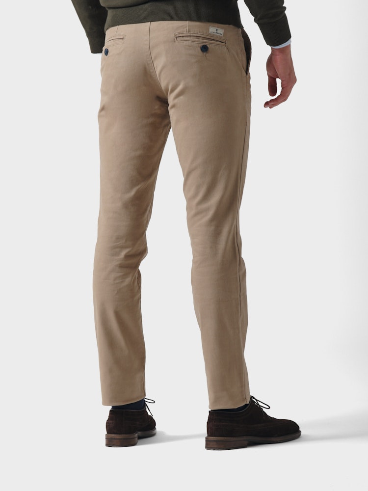 La Garrocha Pantalon Pinzas Beige Hombre Chinos Pinzas Camel