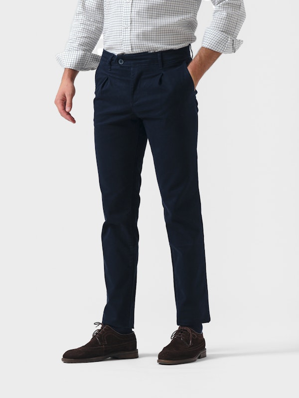 Pleated chino trousers | Marino