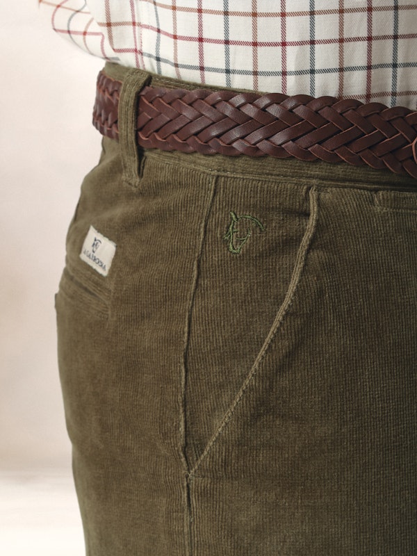 Chinos Velours Côtelé | Verde