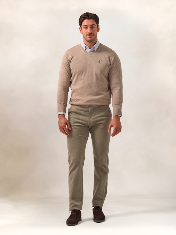 Chinos Velours Côtelé | Gris