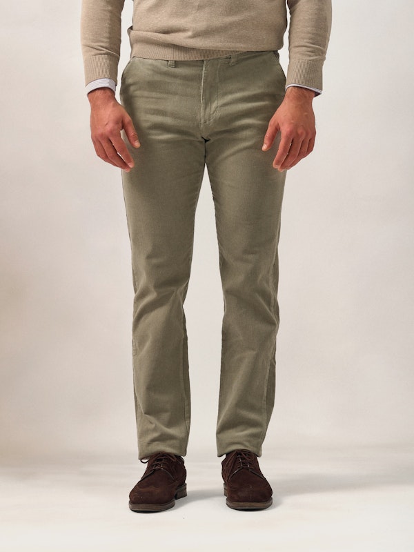 Chinos Velours Côtelé | Gris