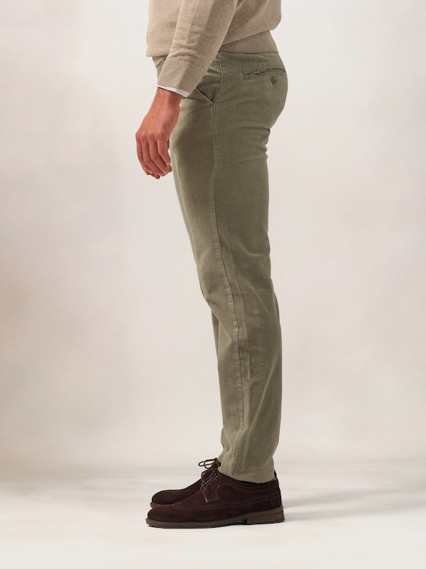 Chinos Velours Côtelé | Gris