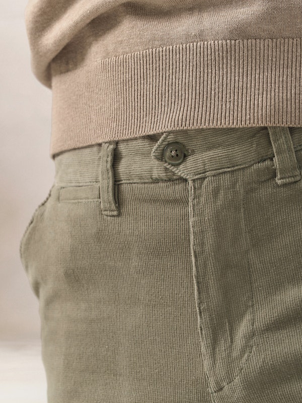Chinos Velours Côtelé | Gris