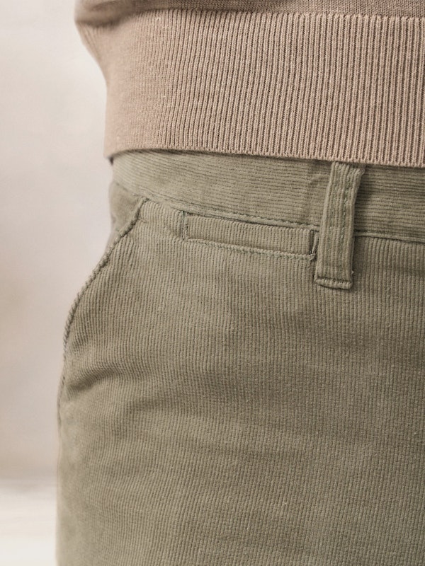 Chinos Velours Côtelé | Gris