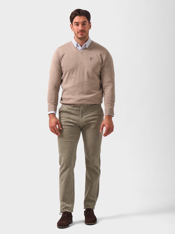 Chinos Velours Côtelé | Gris