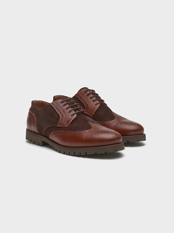 Sapato Oxford Combinado | Chocolate