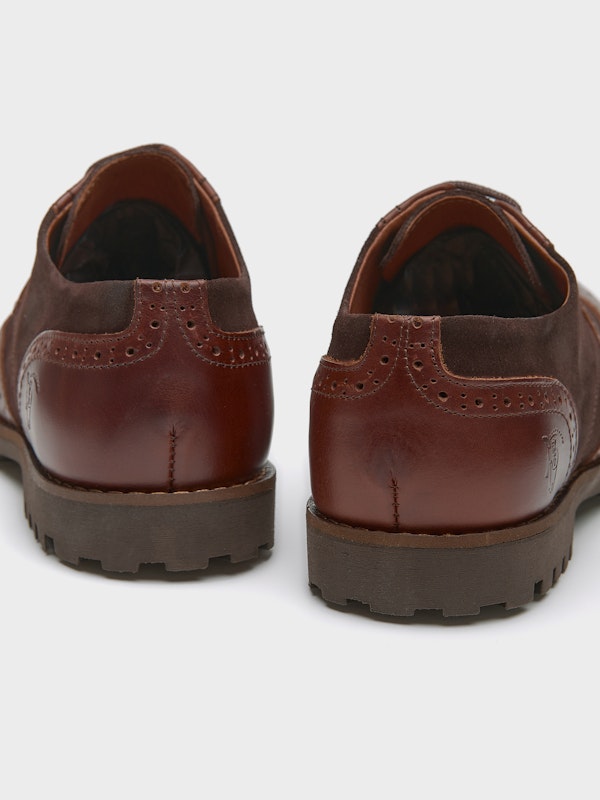 Sapato Oxford Combinado | Chocolate