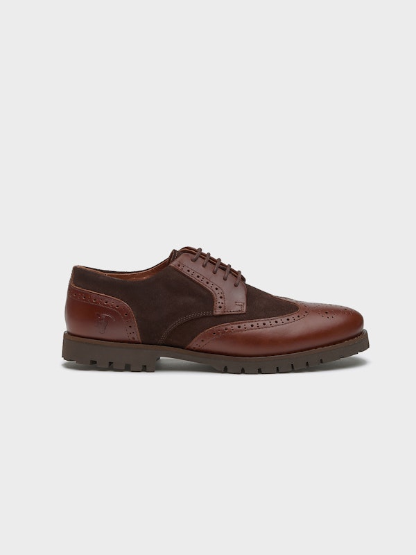 Chaussure Oxford Combinée | Chocolate