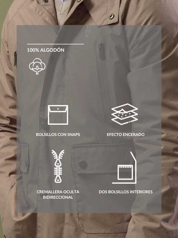 Coupe-vent Capuche | Greige