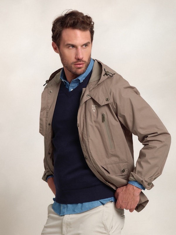 Coupe-vent Capuche | Greige