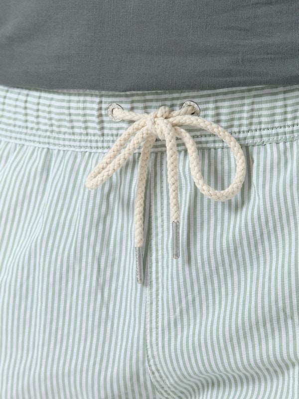 Calção de Banho Listrado | Verde