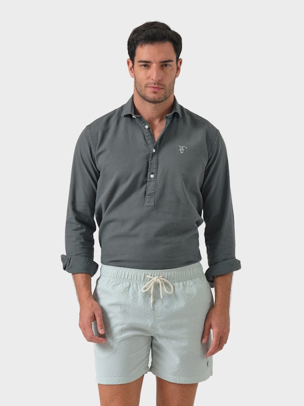 Calção de Banho Listrado | Verde