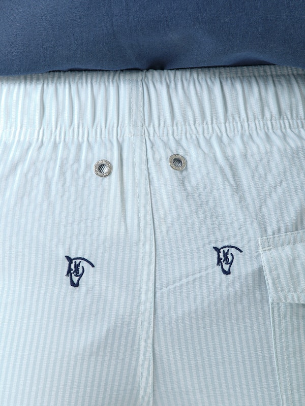 Calção de banho Listrado Brand | Celeste