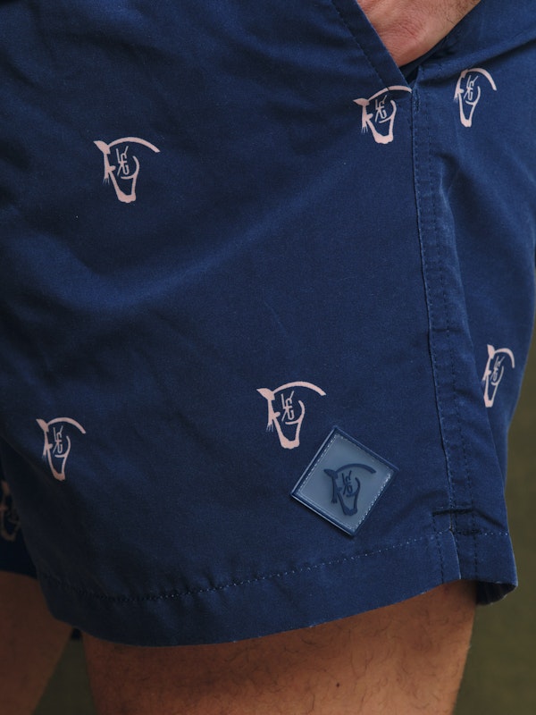 Calção de Banho Lavado Brand | Marino