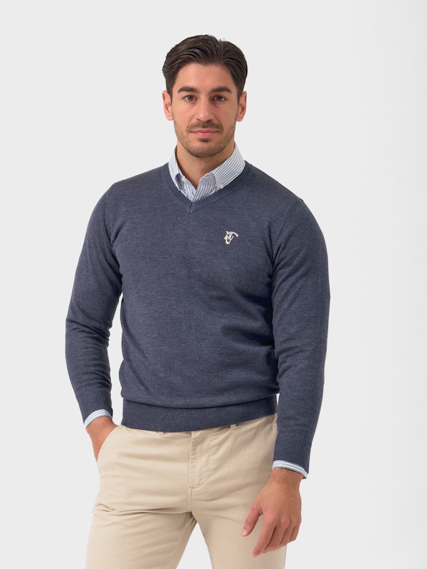 Suéter Gola V Melange | Marino