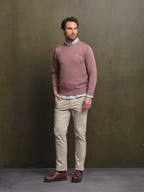 Suéter Gola Redonda Melange | Lavanda