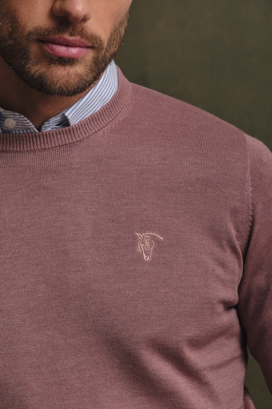 Suéter Gola Redonda Melange | Lavanda