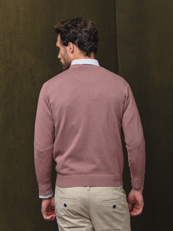 Suéter Gola Redonda Melange | Lavanda