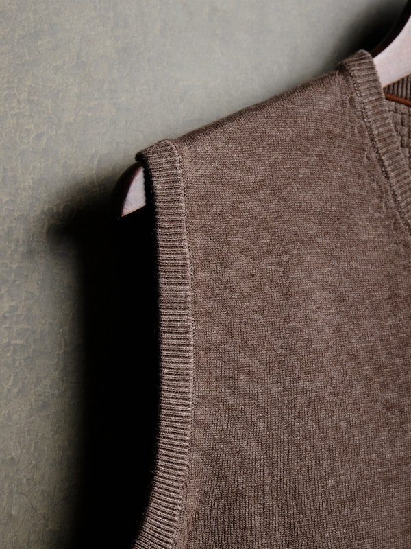 Gilet en Maille Melange | Carbón