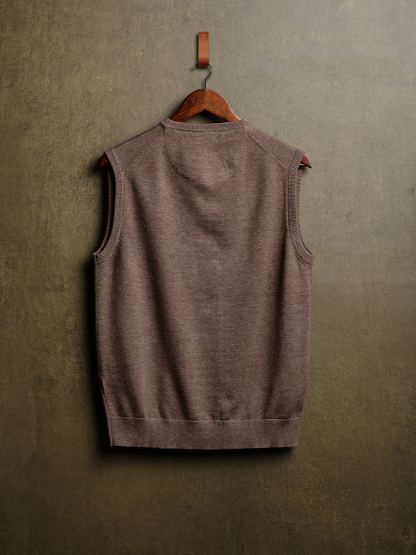 Gilet en Maille Melange | Carbón