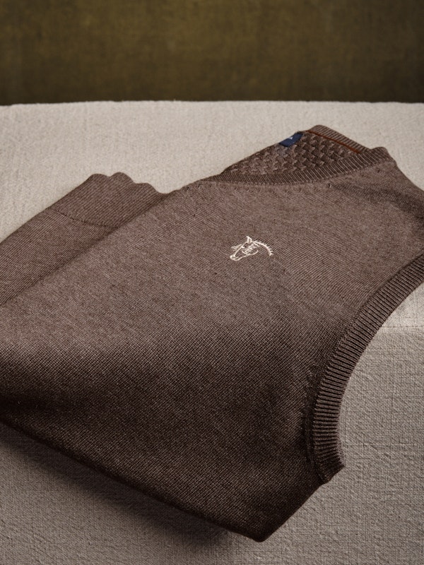 Gilet en Maille Melange | Carbón