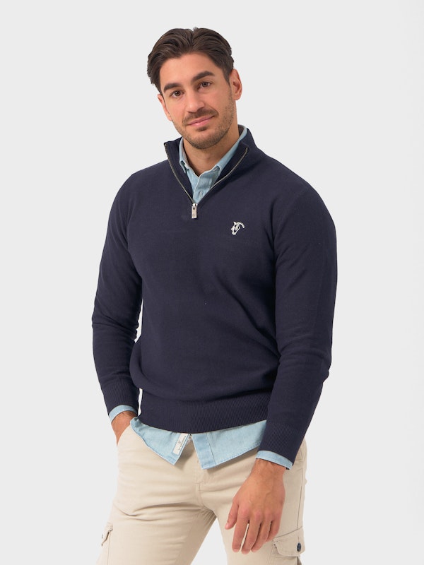 Half-Zip Structured Sweater | Marino