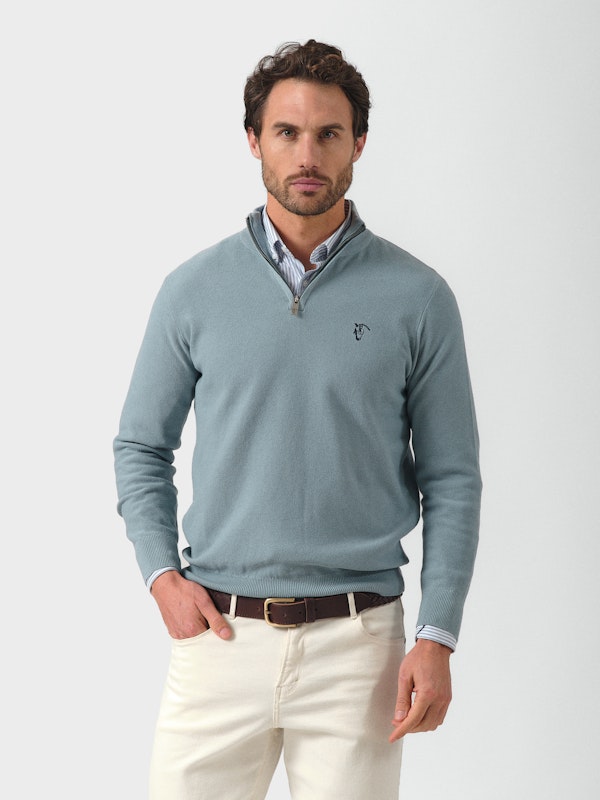 Half-Zip Structured Sweater | Zafiro 