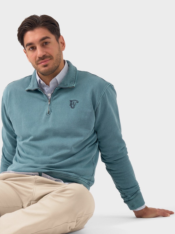 Half-Zip Sweatshirt | Azul Piedra