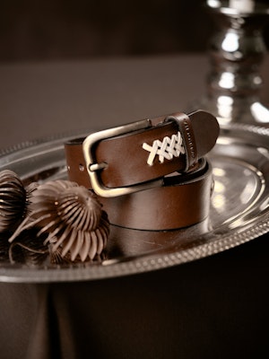 Braided Applique Belt | Chocolate