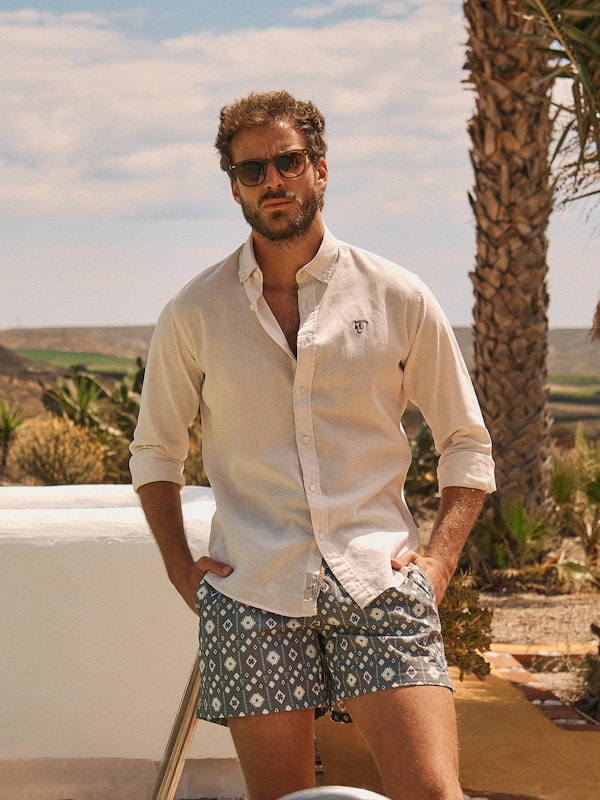 Chemise en lin | Beige