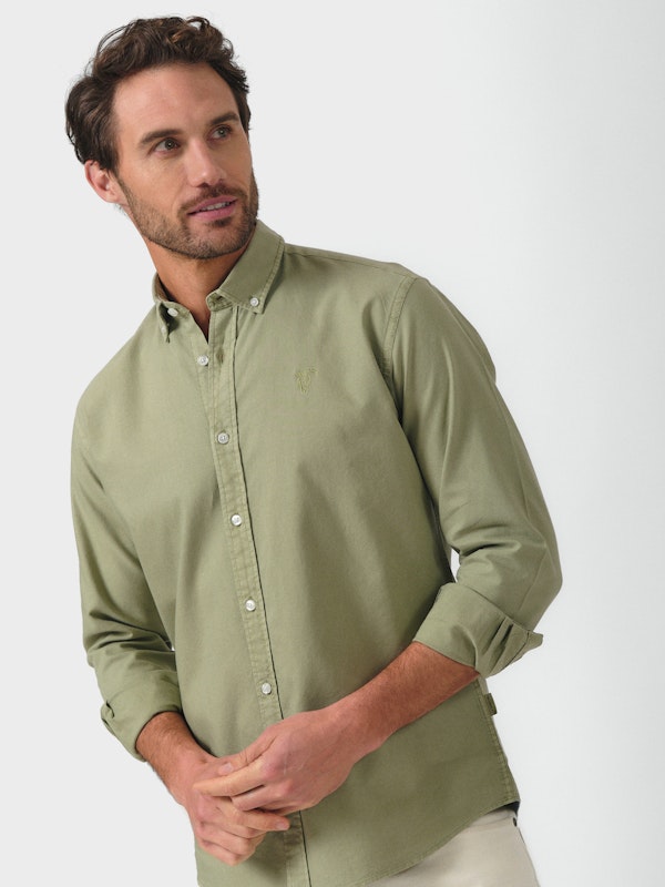 Camisa Garment Dyed | Verde