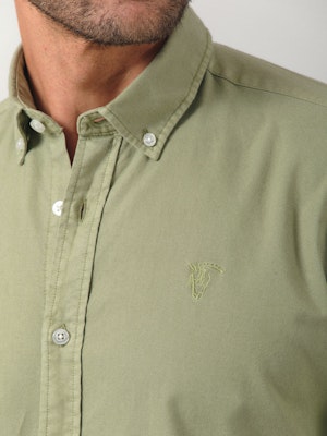 Camisa Garment Dyed | Verde