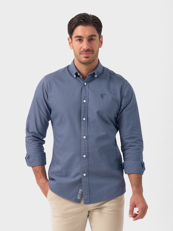 Camisa Garment Dyed | Azul 