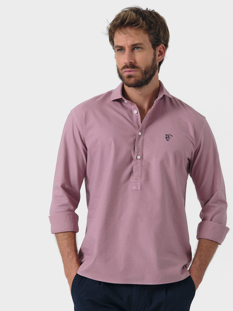 Camisa Polera Garment Dyed Lavanda