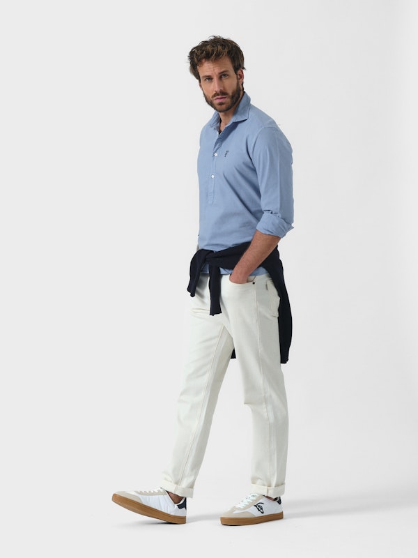 Camisa Polo Garment Dyed | Ártico