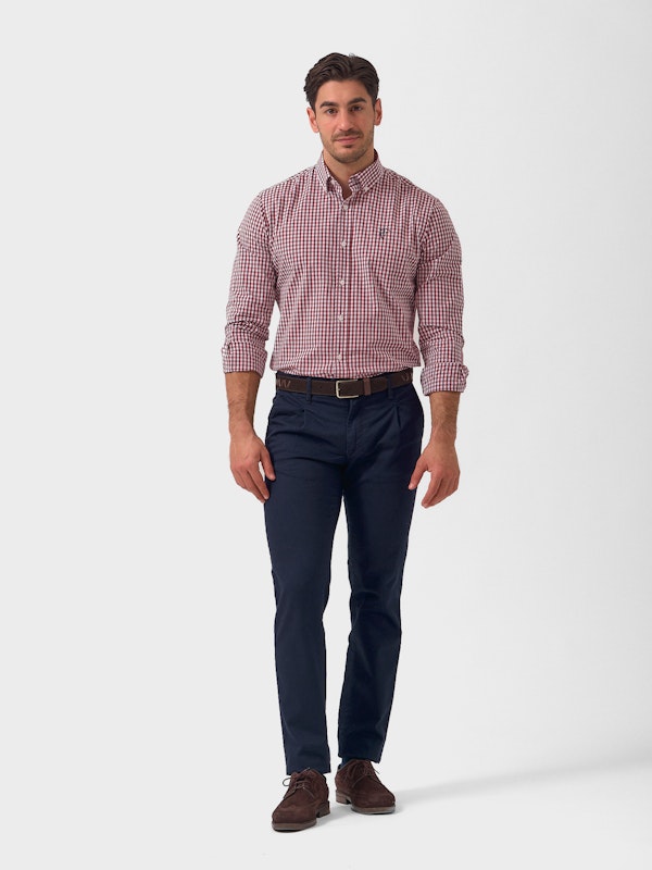 Camisa xadrez Vichy | Tinto 
