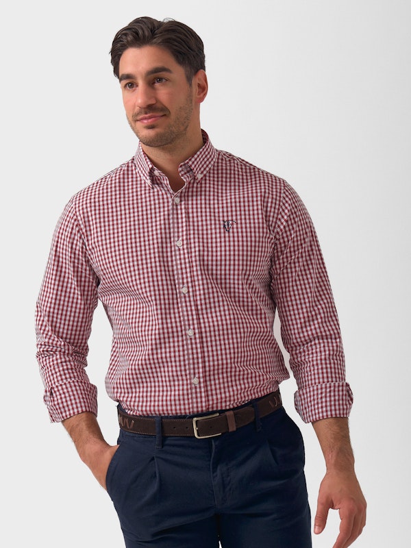 Camisa xadrez Vichy | Tinto 