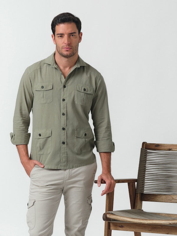 Camisa Guayabera | Verde 
