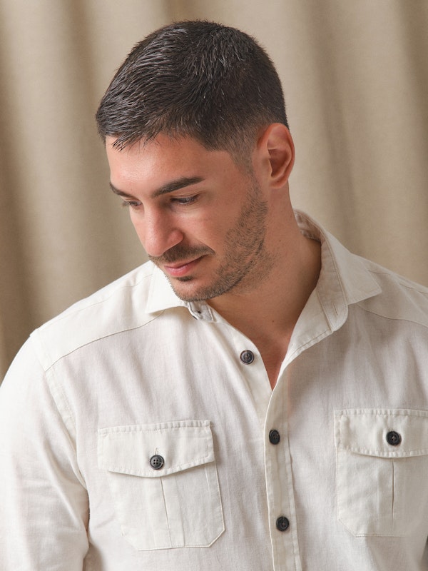 Camisa Guayabera | Beige