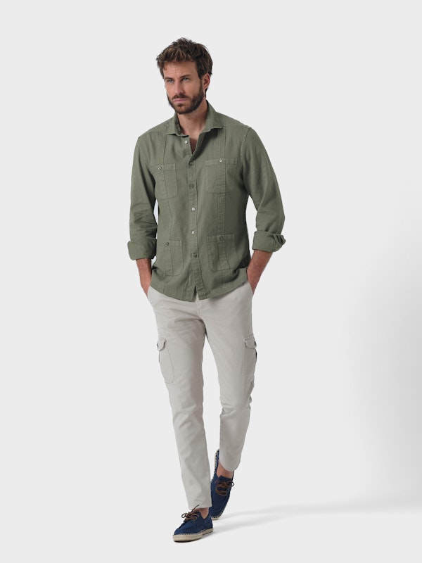 Camisa Cubana | Musgo 