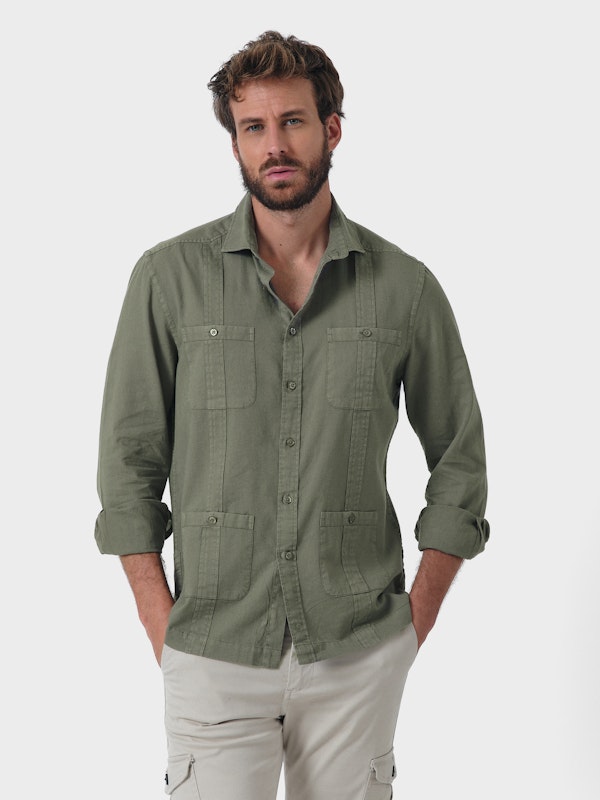 Camisa Cubana | Musgo 
