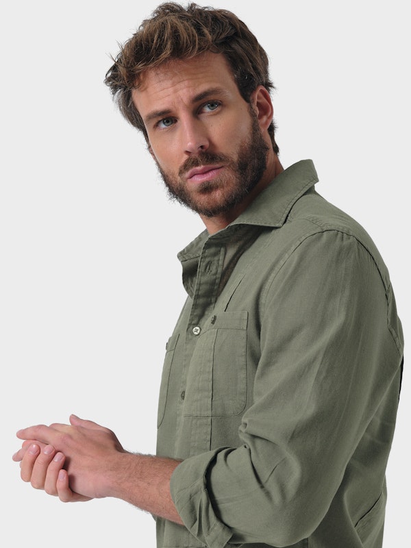 Camisa Cubana | Musgo 