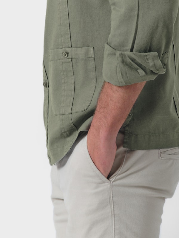 Camisa Cubana | Musgo 
