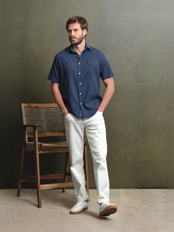 Camisa de Manga Curta | Marino
