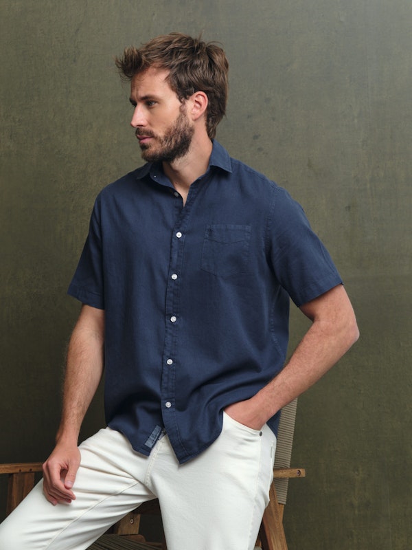 Camisa de Manga Curta | Marino