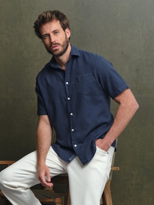 Camisa Manga Corta | Marino